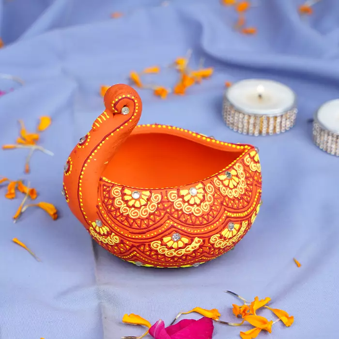 Swan Orange ( Diya / T-Light)