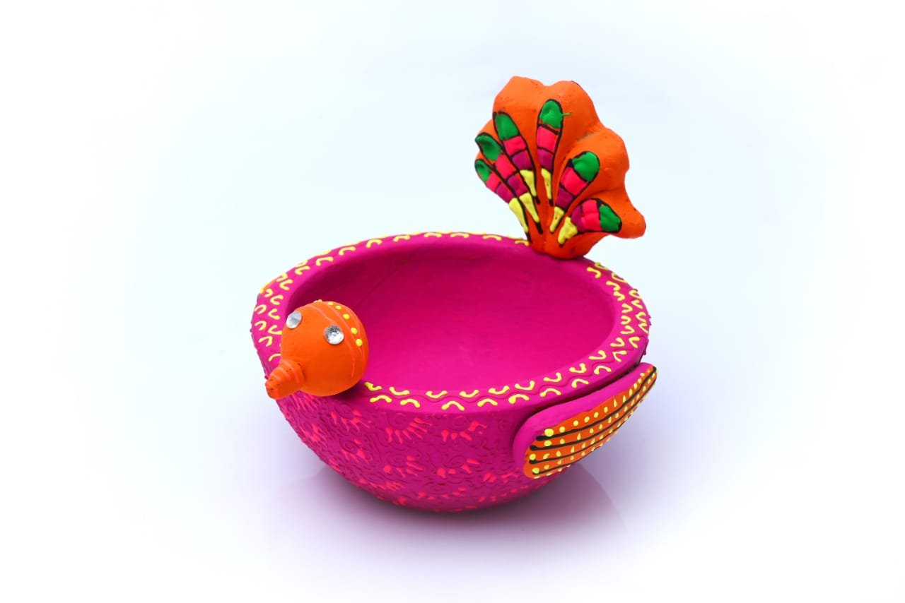 Bird – Pink (Diya / T-Light Holder)