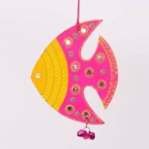 Handcrafted Wooden Fish Christmas Hanging for X-Mas Tree