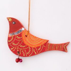 Wooden Handmade Bird Christmas Hangings - Available in 4 Colors