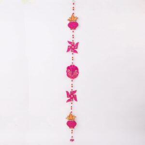 Handcrafted Wooden Kalash, Swastik and Ganesh Wall Hanging - Available in 2 Colors