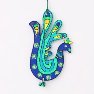 Handcrafted Wooden Peacock Christmas Hanging - Available in 4 Colors