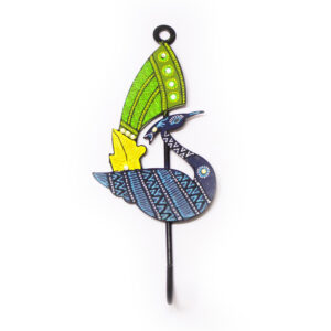 Hand-Painted Peacock Design Iron Wall Hook for Wall Hanging - Available in 3 Colors